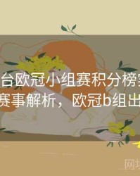 B体育平台欧冠小组赛积分榜实时更新 - 赛事解析，欧冠b组出线