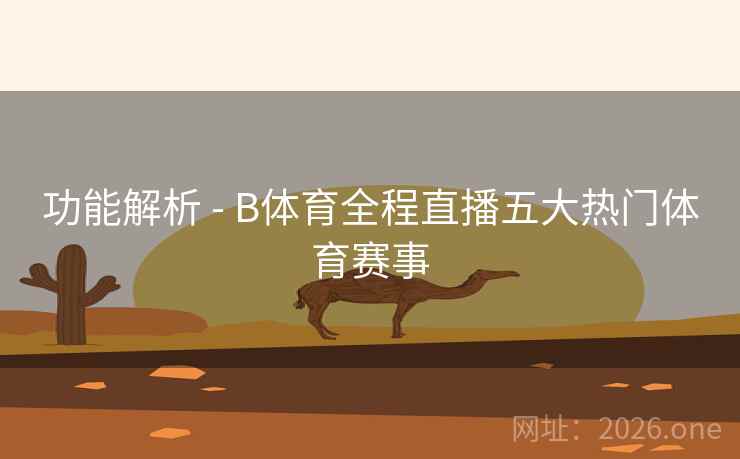 功能解析 - B体育全程直播五大热门体育赛事