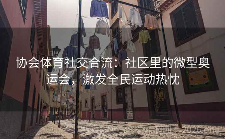 协会体育社交合流:社区里的微型奥运会,激发全民运动热忱 协会体育社交合流:社区里的微型奥运会,激发全民运动热忱